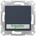 Schneider Electric Sedna Графит Выключатель 1-клавишный кнопочный с подсветкой и полем для надписи 10A