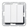 Выключатель/Переключатель 3-клавишный, белый глянец GIRA S55