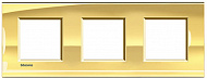 Bticino Living Light Золото Рамка прямоугольная, 2+2+2 мод