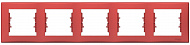 Schneider Electric Sedna Красный Рамка 5-постовая горизонтальная
