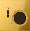 Jung Механизм Имитация золота Термостат комнатный 1НЗ-контакт 10(4)А 24V