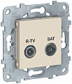 Schneider Electric Unica New Бежевый Розетка R-TV/ SAT одиночная