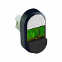 ABB Кнопка двойная MPD16-11G белая/черная-выступающая зеленая линза без текста 