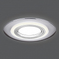 Gauss Backlight Светильник встраиваемый круг GU5,3+LED 3Вт 4000К хром 
