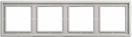 Jung LS 990 Светло-серый Рамка 4-постовая