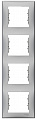 Schneider Electric Sedna Алюминий Рамка 4-постовая вертикальная