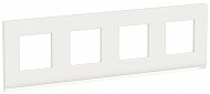 Schneider Electric Unica New Pure Белое стекло/Белый Рамка 4-постовая горизонтальная
