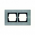 Рамка 2-постовая, для горизонтального/вертикального монтажа, нержавеющая сталь ABB Carat