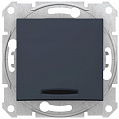 Schneider Electric Sedna Графит Выключатель 1-клавишный кнопочный с подсветкой 10A