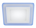 Эра Светильник встраиваемый 9Вт LED 4000К + 3Вт LED BL Белый