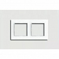 Рамка 2-постовая, для горизонтального/вертикального монтажа, Белый глянцевый Jung A Creation