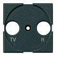 Bticino Axolute Лицевая панель для розеток TV + FM, цвет антрацит