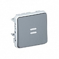 Legrand Plexo Серый Выключатель кнопочный с подсветкой НО-контакт 10A IP55