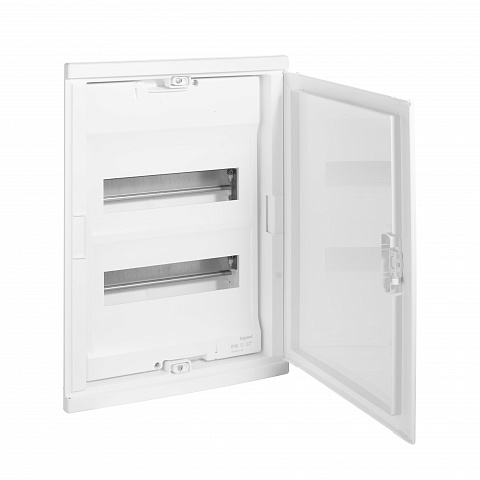 Legrand Щит встраиваемый Nedbox - со скругленной дверью белой RAL 9010 - 2 рейки - 24+4 модуля (001412)