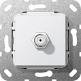 Gira System-55 E22 F100 Белый глянец Разъем гнездо SAT F инвертирующий адаптер