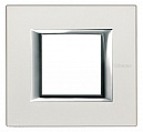 Bticino Axolute Жемчужное серебро Рамка прямоугольная итальянский стандарт ITA 2 мод