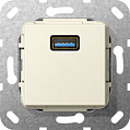 Gira System-55 Кремовый глянец Разъем USB 3.0 тип A, инвертирующий адаптер