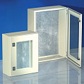 DKC CE Шкаф металлический с прозрачной дверью с двумя замками 800x600x250мм, IP55