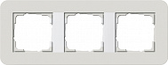 Gira E3 Светло-серый/Белый глянцевый Рамка 3-ая