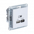 Розетка USB Лотос AtlasDesign A + тип-C 45Вт высокоскор.заряд. QC PD механизм