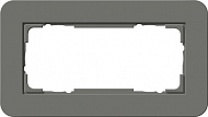 Gira E3 Темно-серый/Белый глянцевый Рамка 2-ая без перегородки