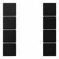 Jung Черный матовый Набор накладок 4 группы для модулей F50