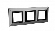 DKC Рамка из металла, "Avanti", темно-серый, 6 модулей