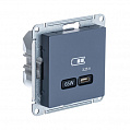 Розетка USB Грифель AtlasDesign тип-C 65W высокоскор.заряд. QC PD механизм