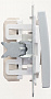Wessen 59 Матовый хром Выключатель 1-клавишный 2-полюсный (схема 2) 16A