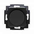 ABB Levit M Светорегулятор поворотно-нажимной 60-600 Вт R антрацит / дымчатый чёрный