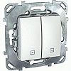 Выключатель управления жалюзи кнопочный, 10 А / 250 В~  Schneider Electric Unica Quadro