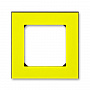 ABB Levit Рамка 1 пост жёлтый / дымчатый чёрный