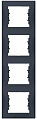 Schneider Electric Sedna Графит Рамка 4-постовая вертикальная