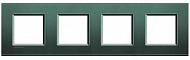 Bticino Living Light Зеленый шелк Рамка прямоугольная, 4 поста