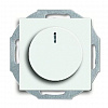 Светорегулятор поворотный 60-600 Вт. для ламп накаливания и галог.220В, белый глянцевый ABB Carat