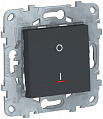 Schneider Electric Unica New Антрацит Выключатель двухполюсный 1-клавишный с индикацией сх.2A 16 AX 250В