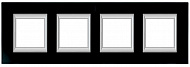 Bticino Axolute Черное стекло Рамка прямоугольная вертикальная немецкий стандарт 2+2+2+2 мод