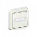 Legrand Plexo Белый Выключатель кнопочный с подсветкой с держателем этикетки НО+НЗ-контакт встраиваемый в сборе IP55