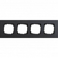 Рамка 4-постовая Linoleum-Multiplex, антрацит GIRA Esprit Linoleum-Multiplex