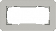 Gira E3 Серый/Антрацит Рамка 2-ая без перегородки