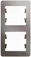 Рамка Schneider Electric Glossa Платина 2-постовая вертикальная