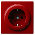 Gira S-Color Красный Розетка 1-ая с заземлением с защитными шторками