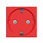 ABB NIE Zenit Красный Розетка с заземлением с защитными шторками 2 мод N2288 RJ