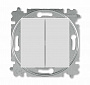 ABB Levit Выключатель двухклавишный серый / белый