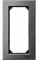 Merten M-Elegance металл Серый родий Рамка 2 поста без перегородки