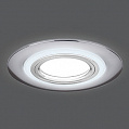 Gauss Backlight Светильник встраиваемый круг GU5,3+LED 3Вт 3000К хром 
