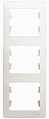 Рамка Schneider Electric Glossa Перламутр 3-постовая вертикальная