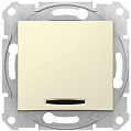 Schneider Electric Sedna Бежевый Выключатель 1-клавишный с индикацией 10A