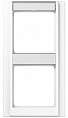 Jung A 500 Белый Рамка 2-постовая с полем для надписи вертикальная
