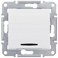 Schneider Electric Sedna Белый Выключатель 1-клавишный 2-полюсный с индикацией 10A